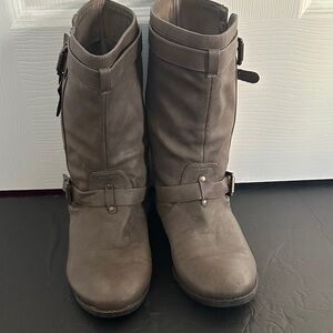 Express Taupe Moto Boots